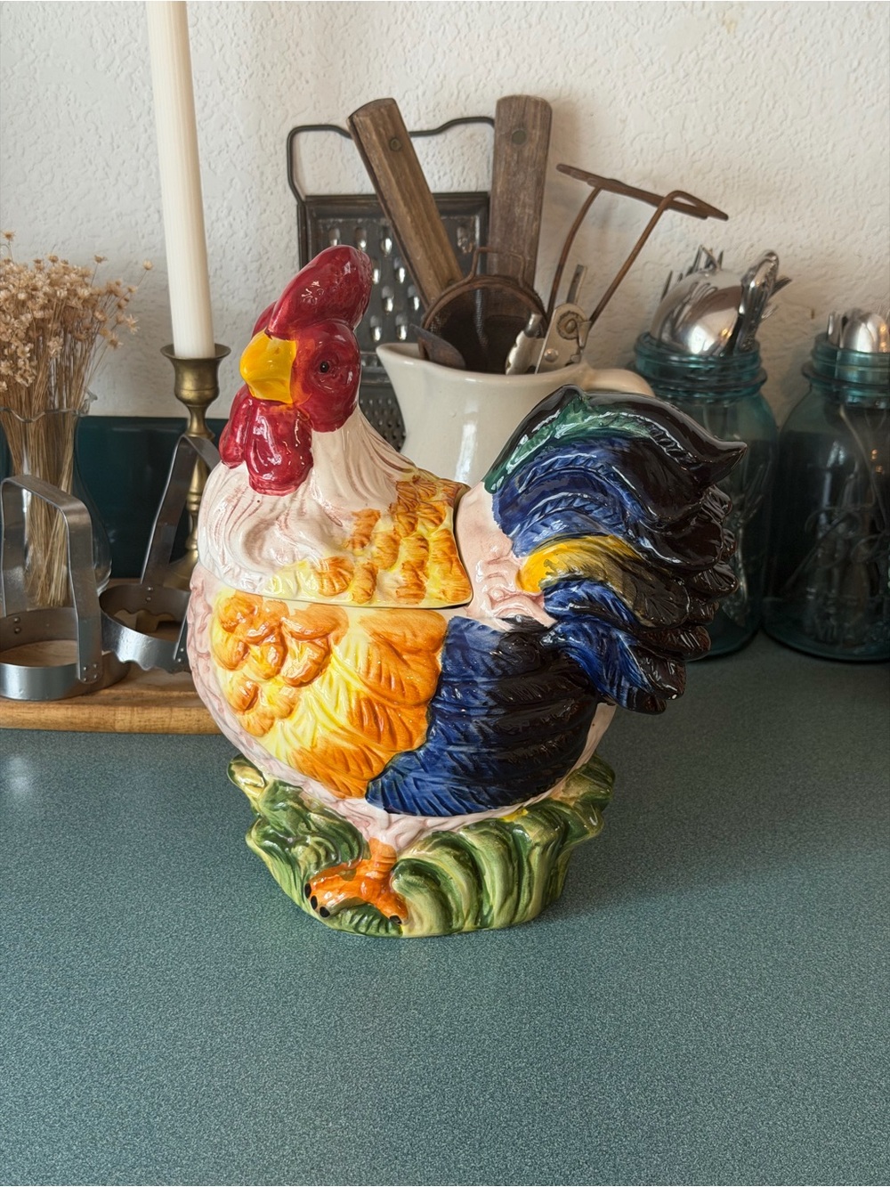 Vintage Alco Industries Rooster Cookie Jar